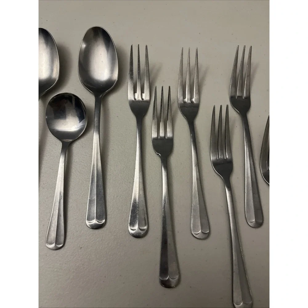 Mixed Lot Of 14‎ Stainless Spoons, Forks, Serving, Northland, Edward Don Delco
